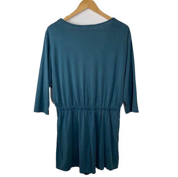 Silence + Noise Tangled Up Romper Teal Large - Picture 3 of 8